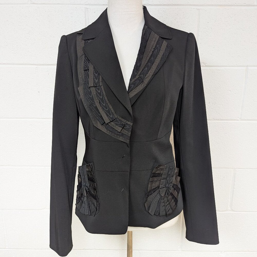 NWOT Elie Tahari Black Glamour Jacket, 8